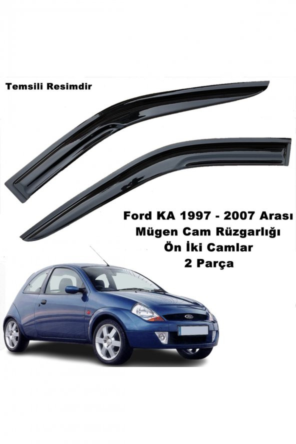 Ford KA Mügen Cam Rüzgarlığı 1997-2007 Arası Ön İki Camlar 2 Li Set Mügen Cam Rüzgarlığı - caraks ürün görseli 1