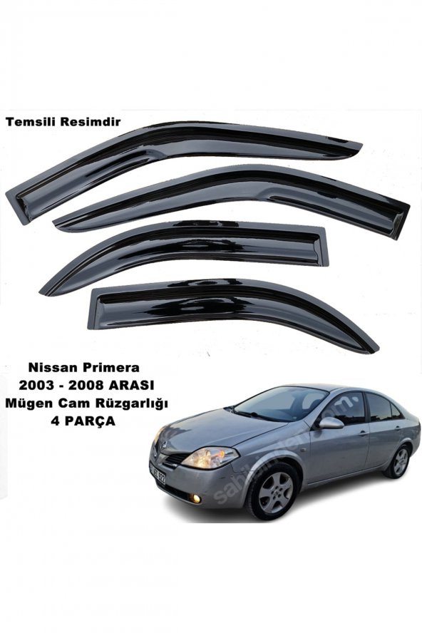 Nissan Primera Mügen Cam Rüzgarlığı 2003-2008 Arası Tüm Kasalar 4 Lü Set Mügen Cam Rüzgarlığı-caraks ürün görseli 1