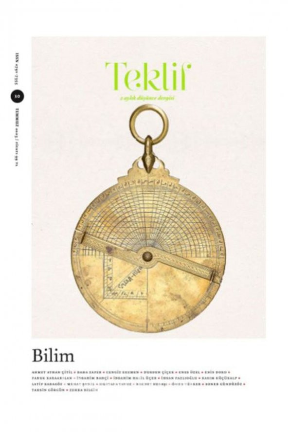 Teklif (2 AYLIK DÜŞÜNCE DERGİSİ) Sayı Teklif 10. Sayı- Bilim ürün görseli 1