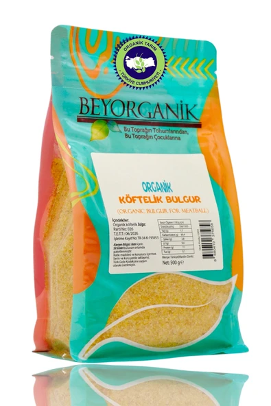BEYORGANİK Organik Köftelik Bulgur 500gr ürün görseli 1
