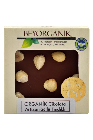 Organik Çikolata Artizan - Sütlü Fındıklı 40gr ürün görseli 1