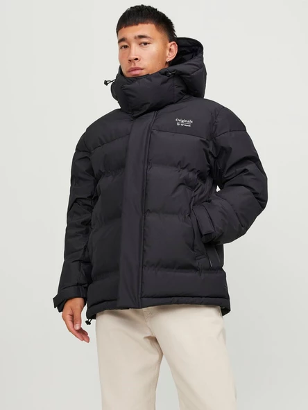 JACK JONES Erkek Boyunlu Kapüşonlu Rüzgar Geçirmez Mont 12238881 ürün görseli 1