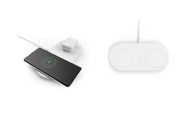 Cosmostech 2 in 1 Kablosuz Şarj Cihaz ve Standı, Wireless Charger Kablosuz Şarj Özelliği Olan Tüm Cihazlar ile Uyumlu ürün görseli 1