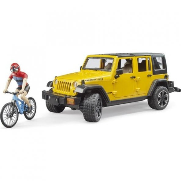 Bruder Jeep W. Rubicon & Bisiklet ve Sürücüsü 02543 ürün görseli 1