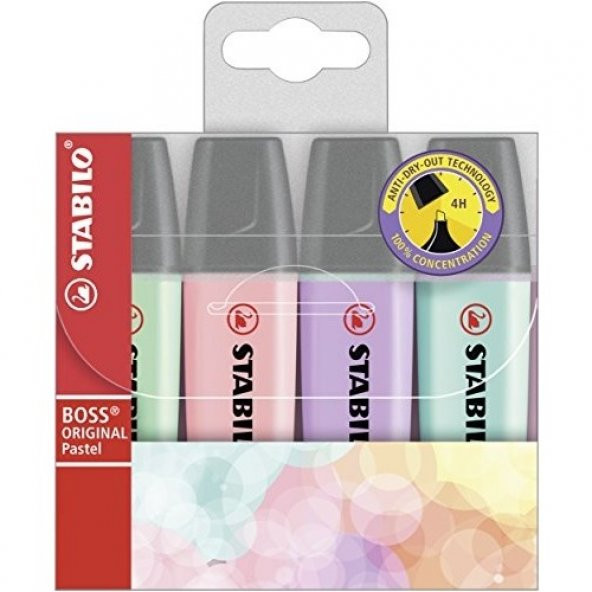 Stabılo Boss Orgınal Pastel 4 Lü Fosforlu Kalem ürün görseli 1