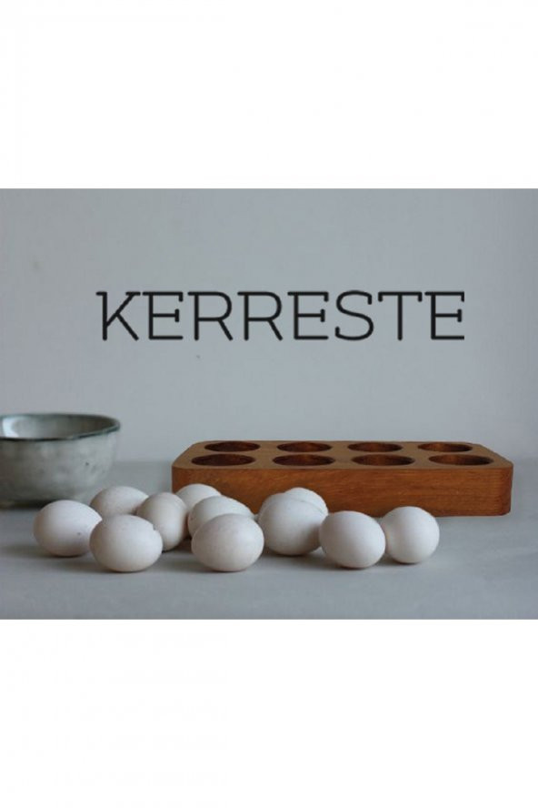 KERRESTE Ahşap Yumurtalık 8'li ürün görseli 1