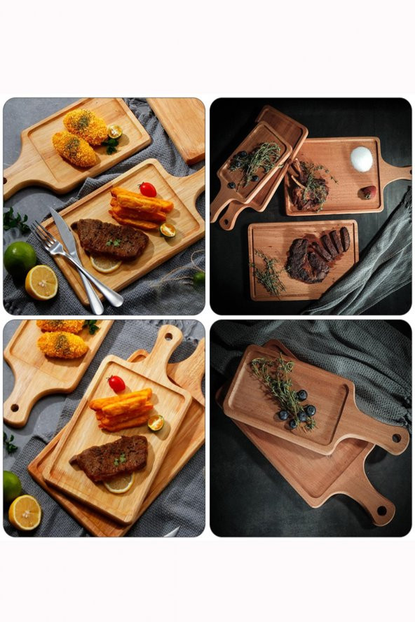 Poolipo Ahşap Yemek Tabağı, Sunumluk Ahşap Tabak, Tahta Kahvaltı Tabağı, Ahşap Servis Tabağı ürün görseli 1