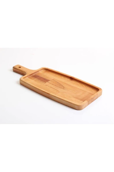 Elegan Molina Ahşap Sunum Tabağı - Ahşap Servis Tabağı- Bambu Tabak - Resim 3