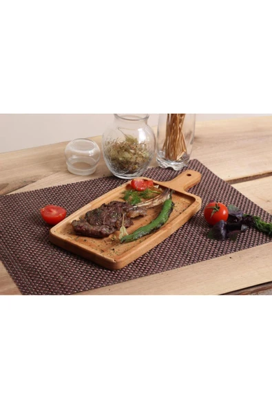 Elegan Molina Ahşap Sunum Tabağı - Ahşap Servis Tabağı- Bambu Tabak ürün görseli 1