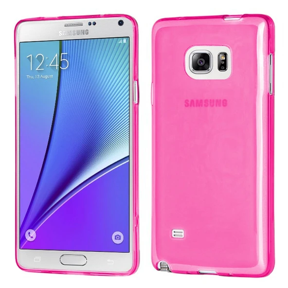 Newface Galaxy Note 5 Kılıf  Uyumlu Renkli Şeffaf Silikon ürün görseli 1