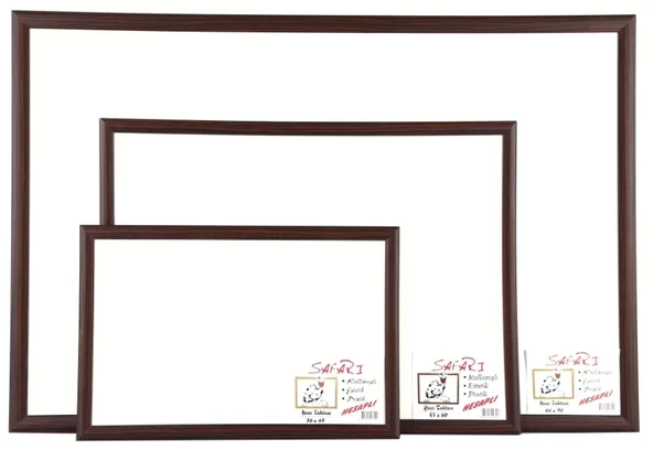 Akyazı 60X90 Duvara Monte Ahşap Çerçeve Safari Yazı Tahtası ürün görseli 1