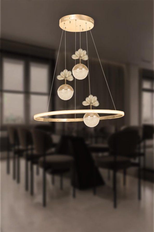 Eray Aydınlatma 2078-40 SR 3 Toplu Led Gold Avize ürün görseli 1