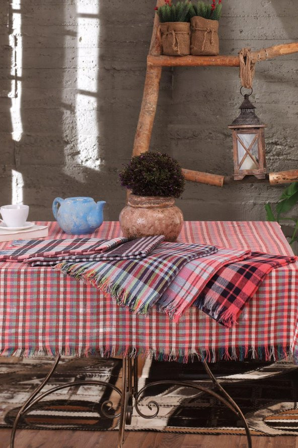 3 Adet Kara Tezgah Dokuma Otantik Masa Örtüsü 140x140 cm ürün görseli 1