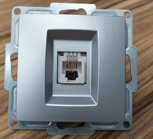 Günsan Ambiace Gümüş Nümeris Telefon Prizi ürün görseli 1