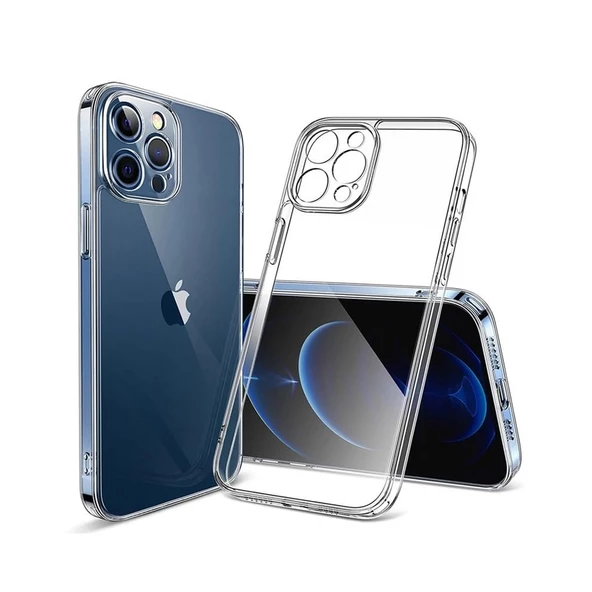 iPhone 15 Pro Max Kılıf Kamera Korumalı Silikon Şeffaf Arka Kapak ürün görseli 1