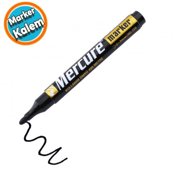 Kalıcı İşaretleyici Siyah Marker Kalem Metal Plastik Cam Ahşap Yüzey Suya Dayanıklı Akrilik Uç ürün görseli 1