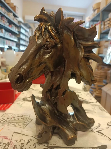 Kaideli At Kafası Biblo Polyester Heykel ürün görseli 1
