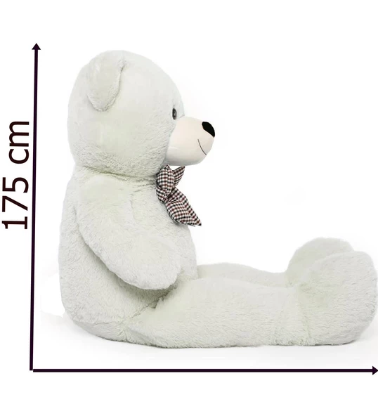 SOLE 175 cm Papyonlu DEV Boy Peluş Ayı - % 100 YERLİ - Resim 10