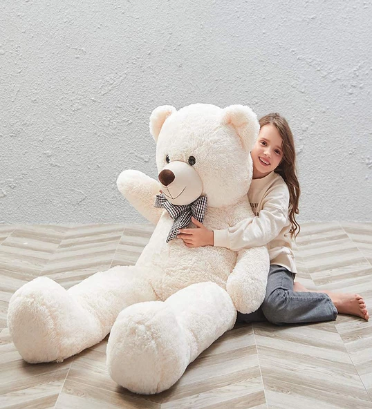SOLE 175 cm Papyonlu DEV Boy Peluş Ayı - % 100 YERLİ - Resim 6