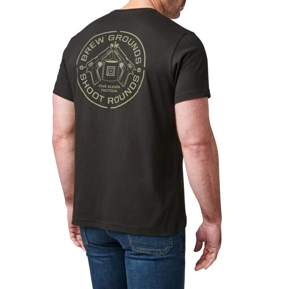 5.11 BREW GROUND SS TEE KISA KOL SIYAH T-SHIRT ürün görseli 1