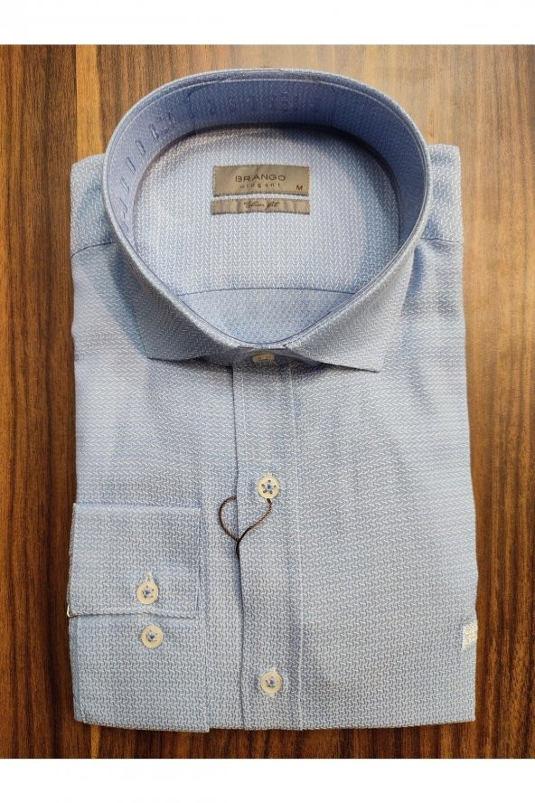 Slim Fit Pamuk Modern Kalıp Özel Üretim Gömlek ürün görseli 1