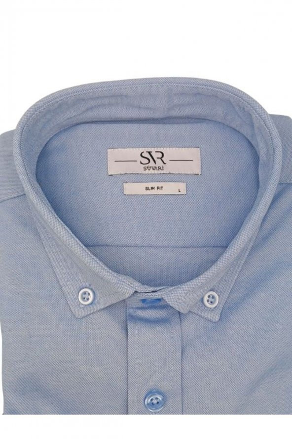 UZUN KOL SLIM FIT ÖRME GÖMLEK - Resim 2