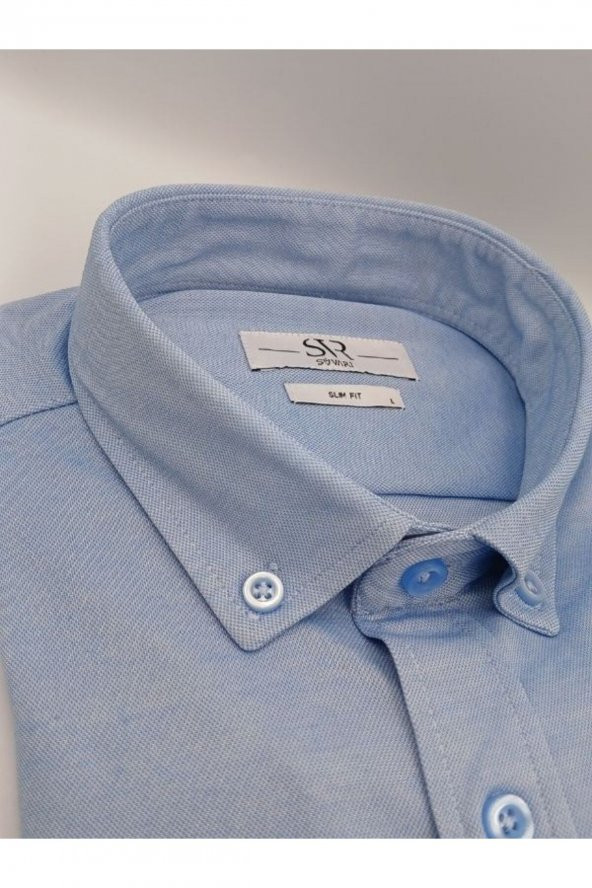 UZUN KOL SLIM FIT ÖRME GÖMLEK - Resim 3
