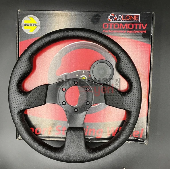 Spor Direksiyon Noktalı Deri 32Cm Momo Tip - Yarış Spor Direksiyonu ürün görseli 1