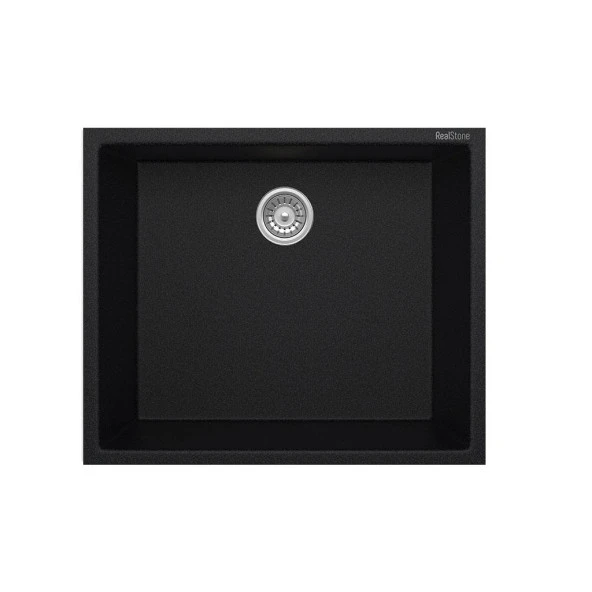 REAL K005 GORDİON 50 GRANİT EVYE SİYAH 45x40 Cm Tezgah Altı ürün görseli 1