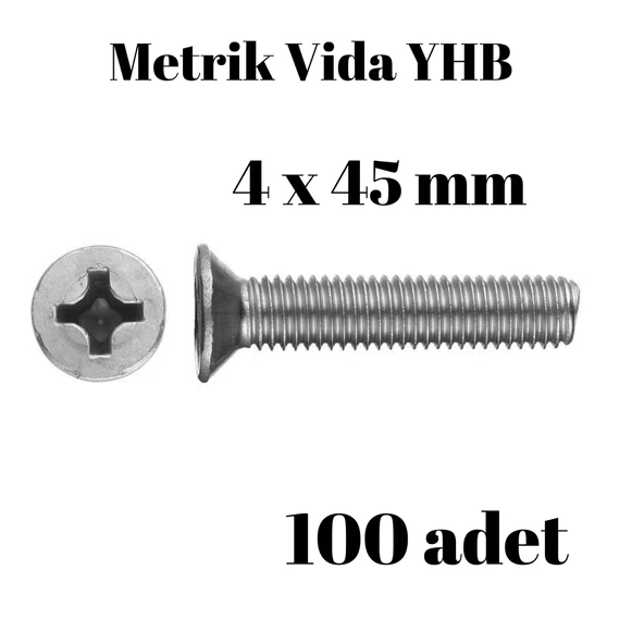 Metrik Vida Civata Yhb 4x45 mm 100 Adet Yıldız ürün görseli 1