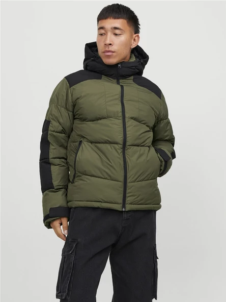 JACK JONES Erkek Kapüşonlu Su Geçirmez Mont 12239001 ürün görseli 1