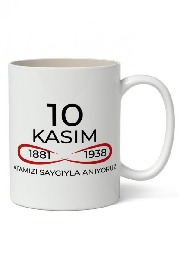 10 Kasım Mustafa Kemal Atatürk Tasarımlı Kupa Bardak Baskılı Kahve Kupa Bardak Model 9 ürün görseli 1