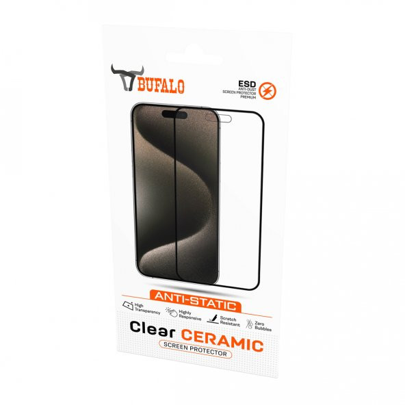 Bufalo iPhone 15 Plus ESD Anti Static Seramik Ekran Koruyucu - Resim 5