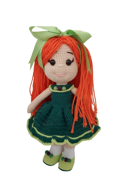 Fıstık Kız Bebek Amigurumi Organik Oyuncak ürün görseli 1