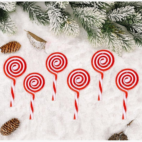 13cm Plastik Şeker Yuvarlak Lolipop - Resim 2