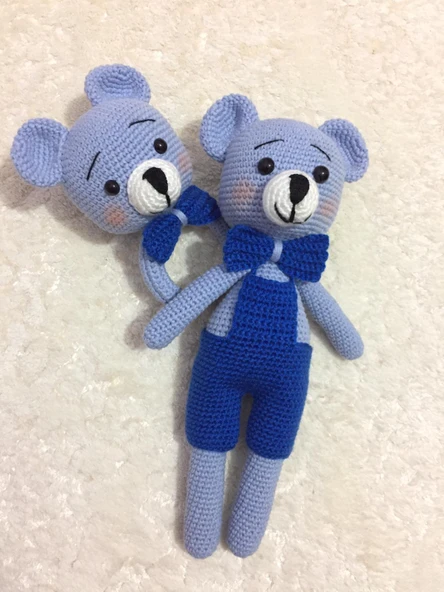 Ayıcık Bebek Seti Amigurumi Organik Oyuncak ürün görseli 1