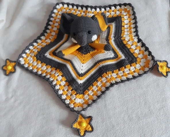 Tontiş Fil Uyku Arkadaşı Amigurumi Organik Oyuncak ürün görseli 1