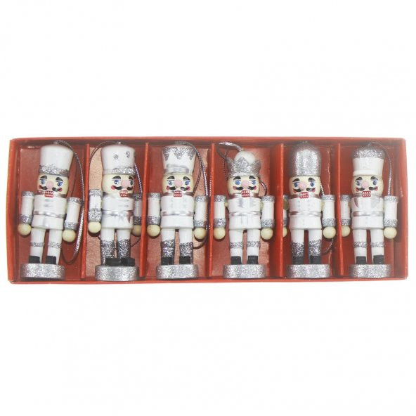 6 Adet 6cm Kurşun Asker Gümüş - Resim 3