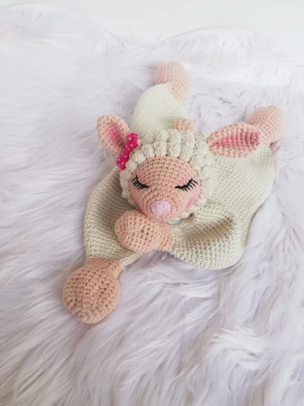Uykucu Kuzucuk Müzik Kutulu Amigurumi Organik Oyuncak ürün görseli 1