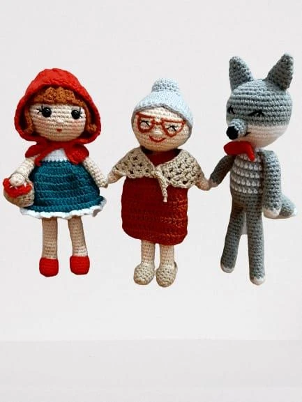 Kırmızı Başlıklı Kız Masal Serisi Amigurumi Organik Oyuncak ürün görseli 1