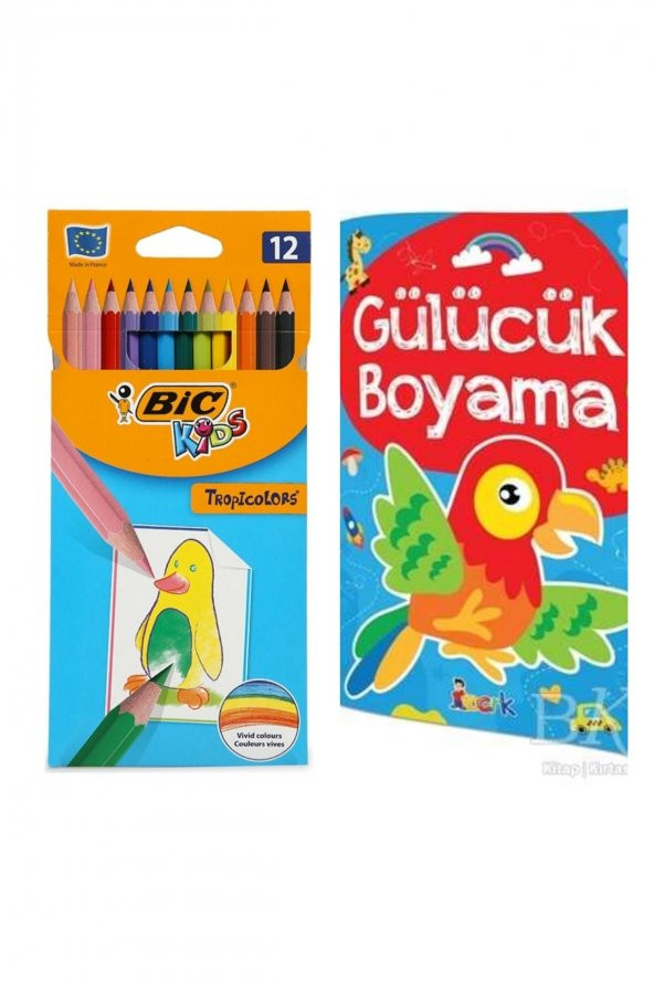 12li Kuru Boya Kalemi +gülücük Boyama Kitabı ürün görseli 1
