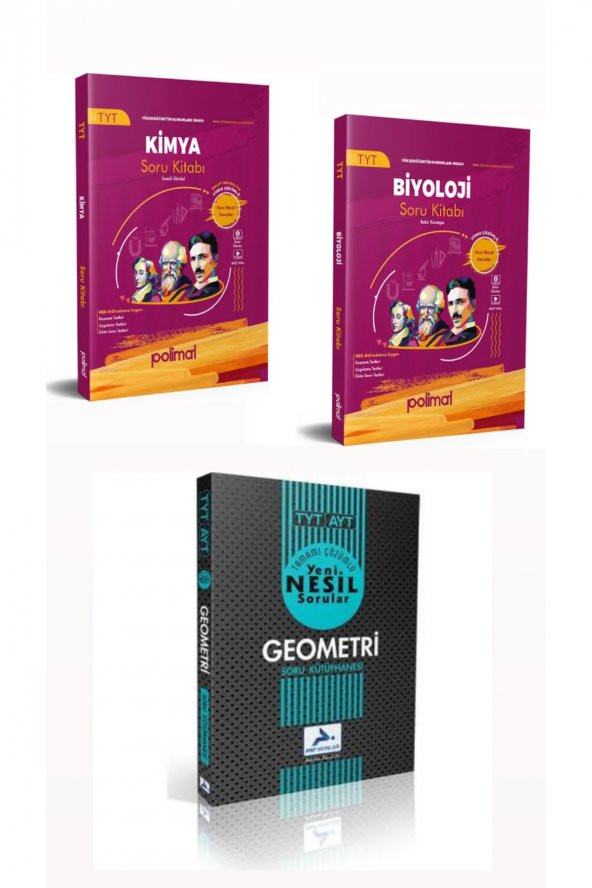 Tyt Kimya-Biyoloji-Geometri Soru Bankası Set ürün görseli 1