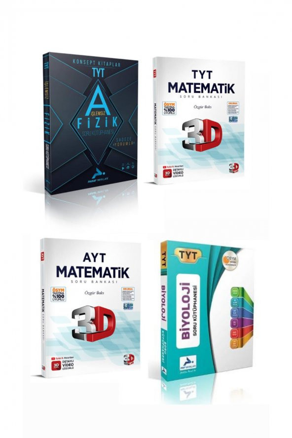 Tyt-Ayt Matematik +Fizik+Biyoloji Soru Bankaları ürün görseli 1
