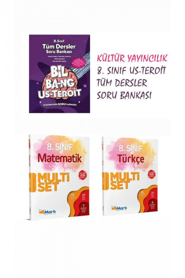 8.Sınıf Tüm Dersler Soru Bankası+Türkçe-Matematik Multi Set ürün görseli 1
