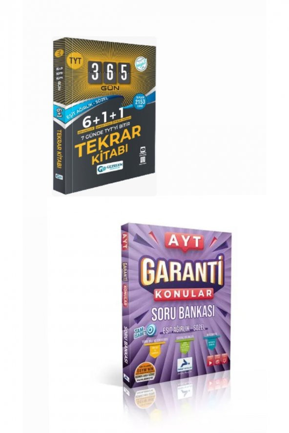 Tyt Eşit Ağırlıksözel Tekrar Kitabı-ayt Garanti Konular Soru Bankası ürün görseli 1