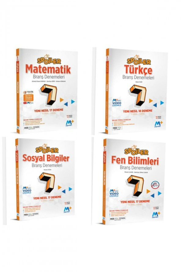 Matematik, Türkçe, Sosyal Bilgiler, Fen Bilimleri Branş Denemeleri ürün görseli 1