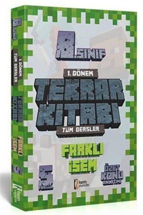 Isem 2021 8. Sınıf Tüm Dersler 1. Dönem Tekrar Kitabı ürün görseli 1