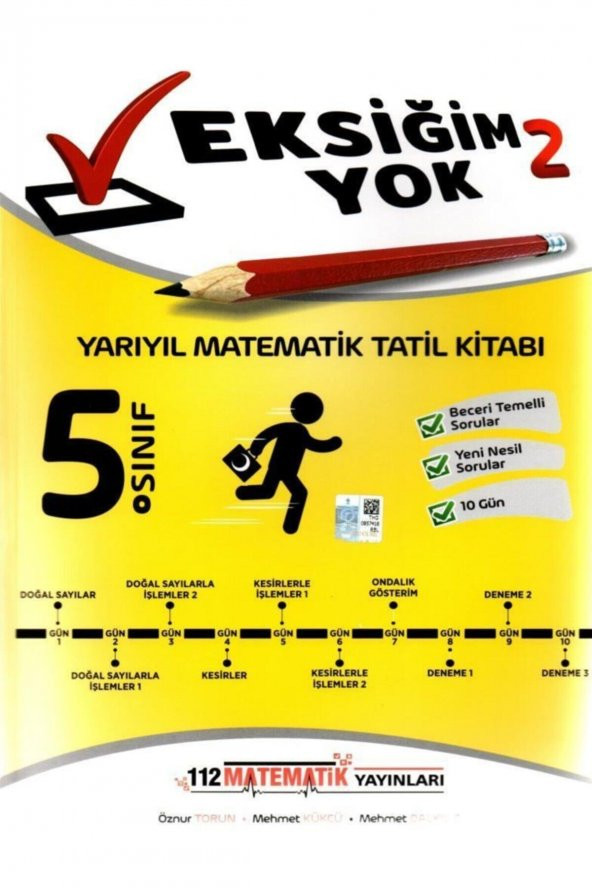 5. Sınıf Matematik Eksiğim Yok 2. Yarıyıl Tatil Kitabı Klp ürün görseli 1