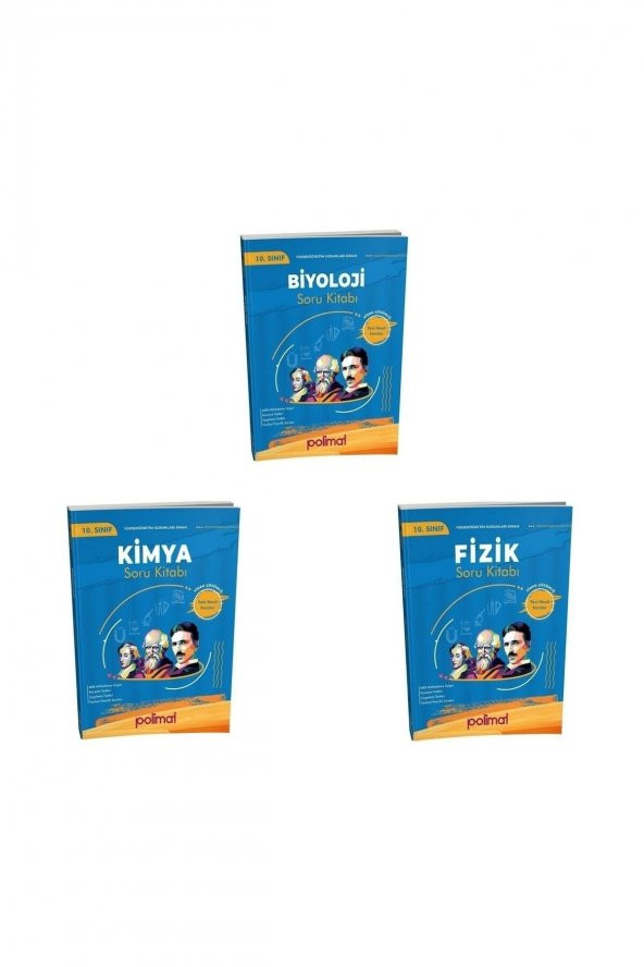 Polimat Yayınları 10. Sınıf Fizik Kimya Biyoloji Video Çözümlü Soru Bankası Set ürün görseli 1