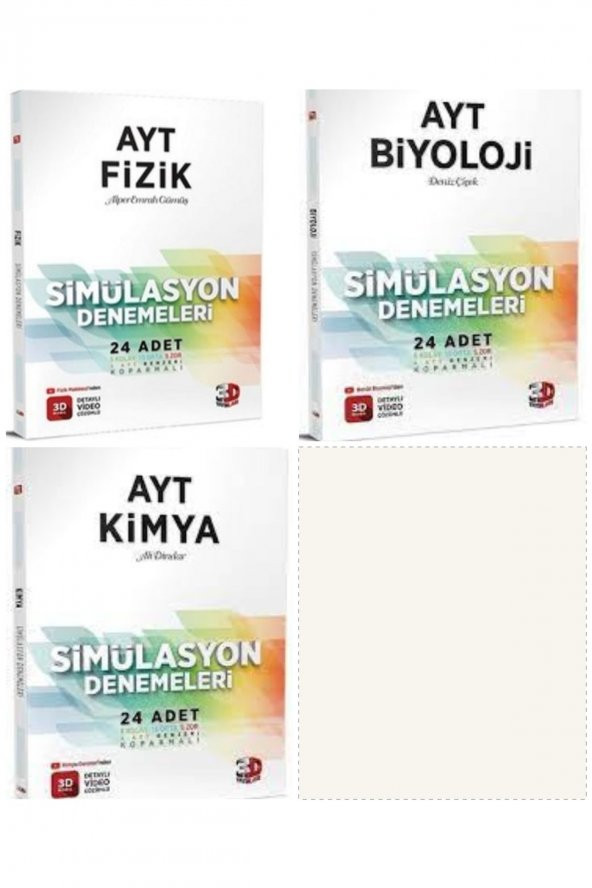 Ayt Fizik-kimya-biyoloji Deneme Set ürün görseli 1